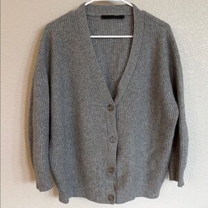 Jenni Kayne Charcoal Ribbed Cardigan